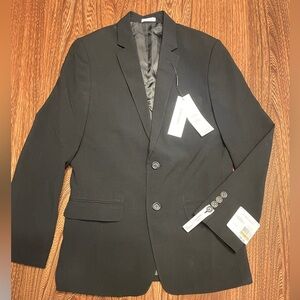 NWT Boys Calvin Klein Stretch Suit Jacket Blazer, Marine Blue, Size 14